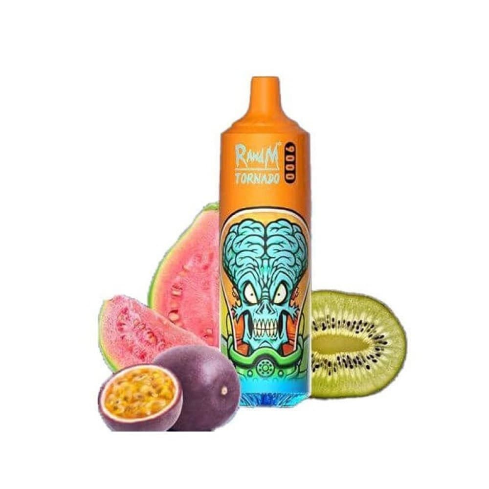  Kiwi Passion Fruit Guava R and M Tornado 9000 Prefilled Vape Kit