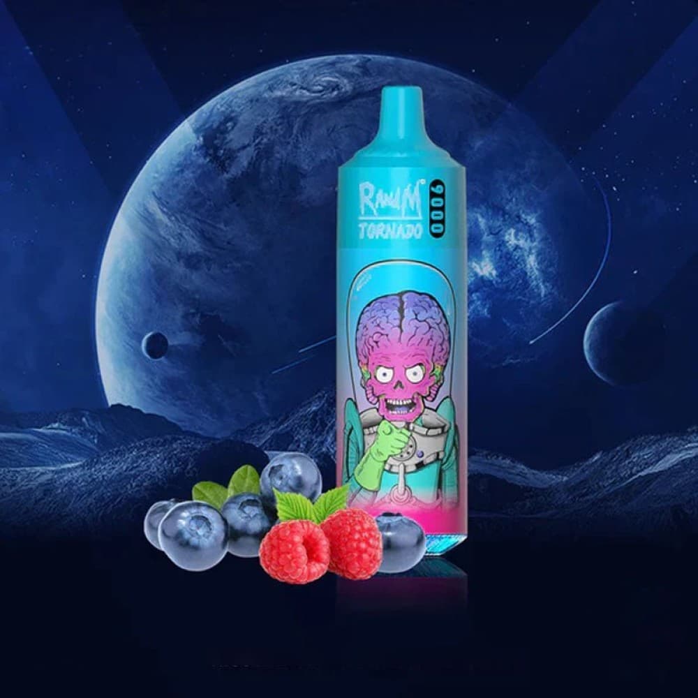  Blueberry Raspberry R and M Tornado 9000 Prefilled Vape Kit