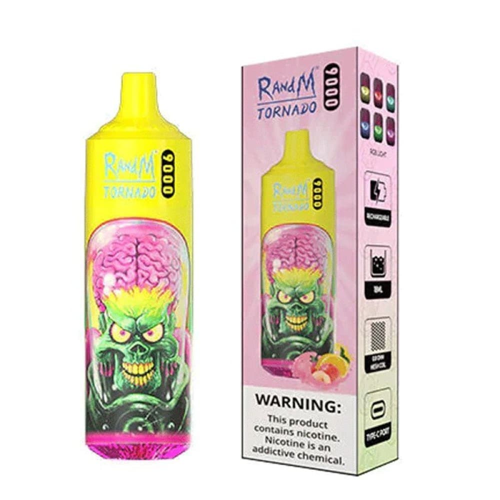  Peach Lemonade R and M Tornado 9000 Prefilled Vape Kit