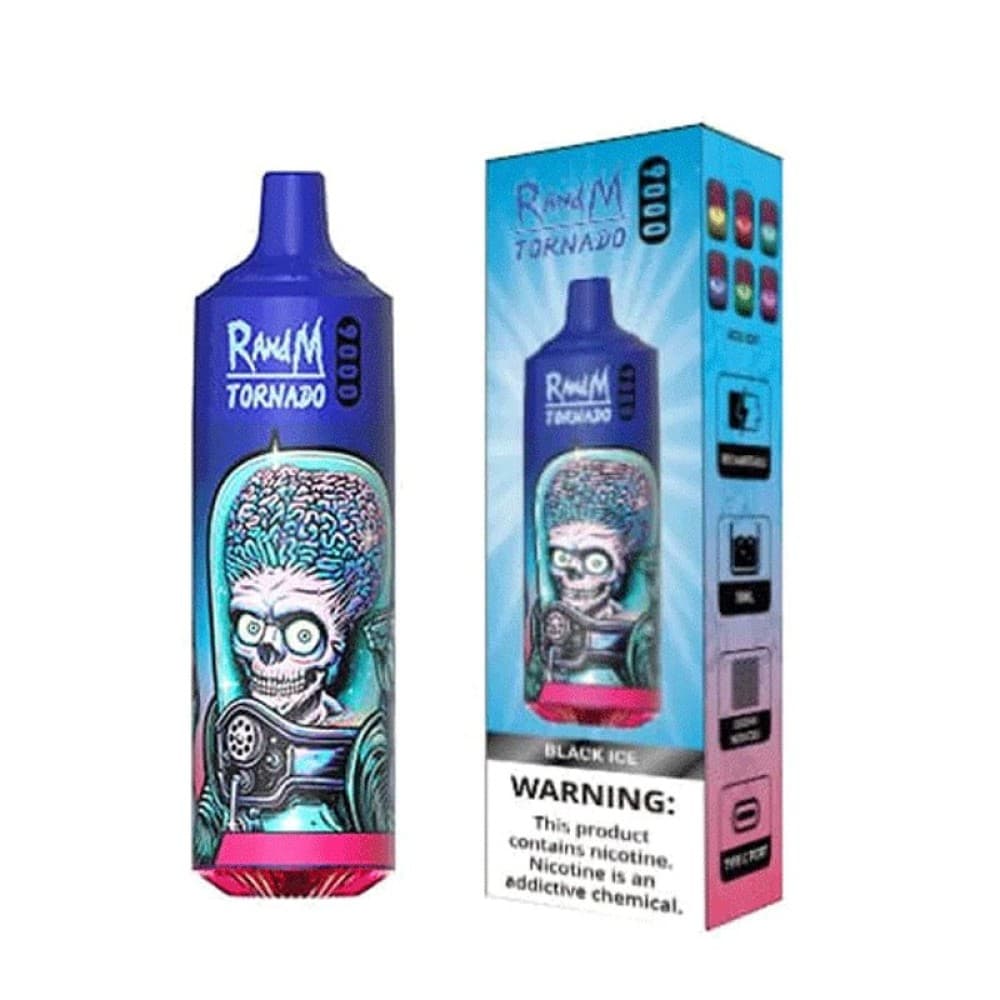  Black Ice R and M Tornado 9000 Prefilled Vape Kit
