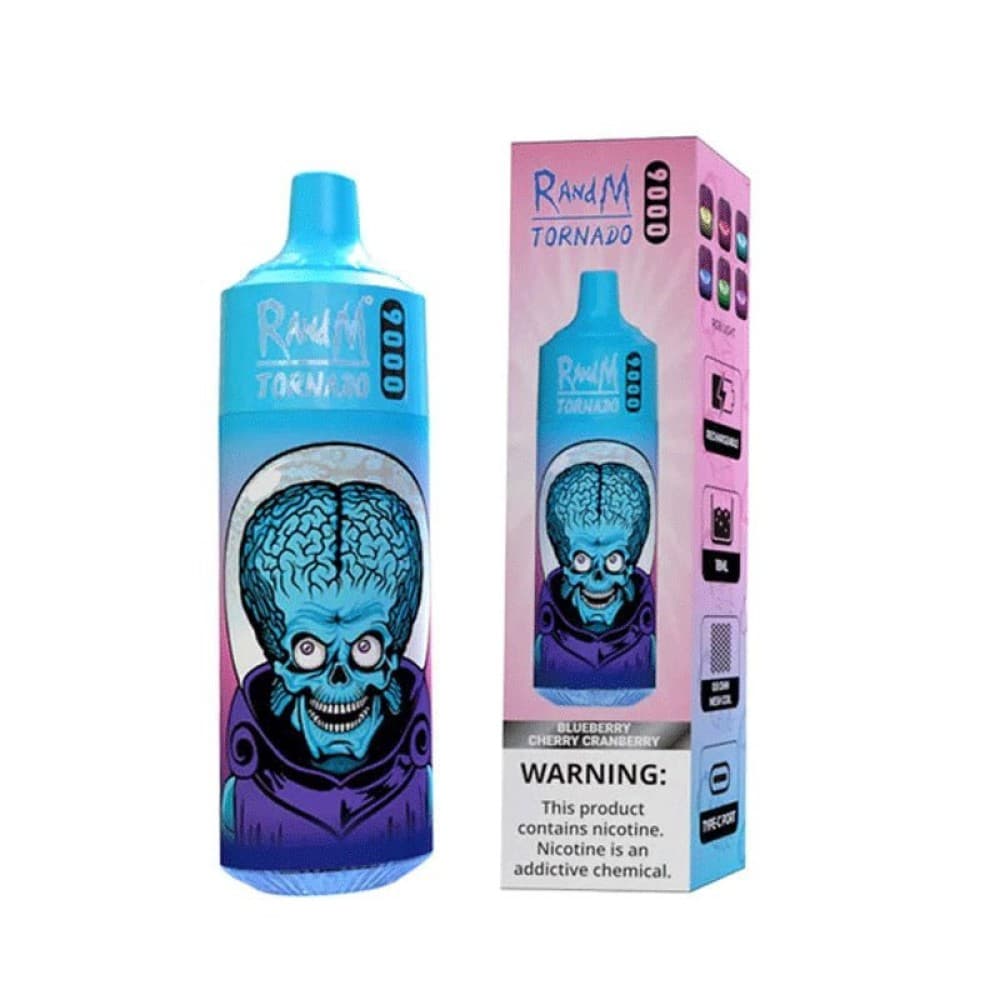  Blueberry Cherry Cranberry R and M Tornado 9000 Prefilled Vape Kit