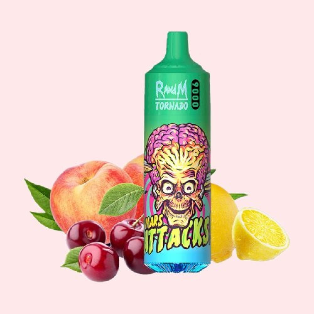  Cherry Peach Lemonade R and M Tornado 9000 Prefilled Vape Kit