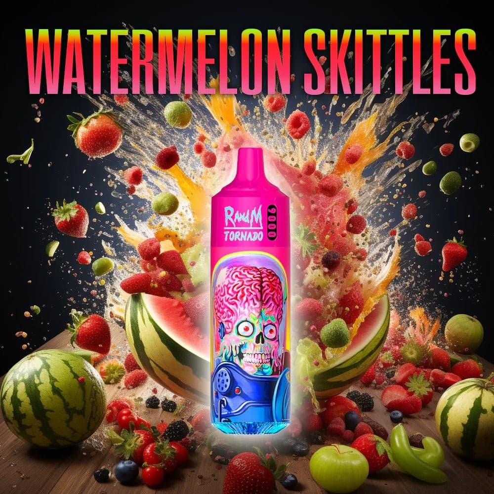  Watermelon Skittles R and M Tornado 9000 Prefilled Vape Kit