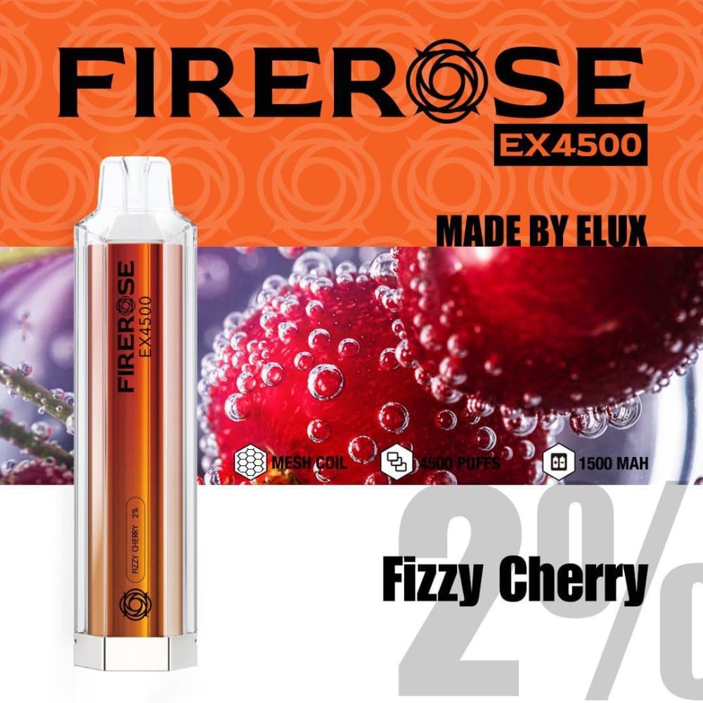  Fizzy Cherry Firerose EX4500 Prefilled Vape Kit