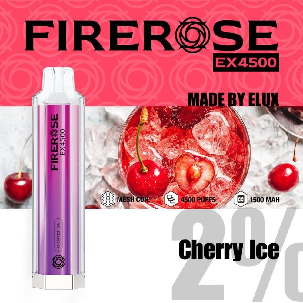  Cherry Ice Firerose EX4500 Prefilled Vape Kit