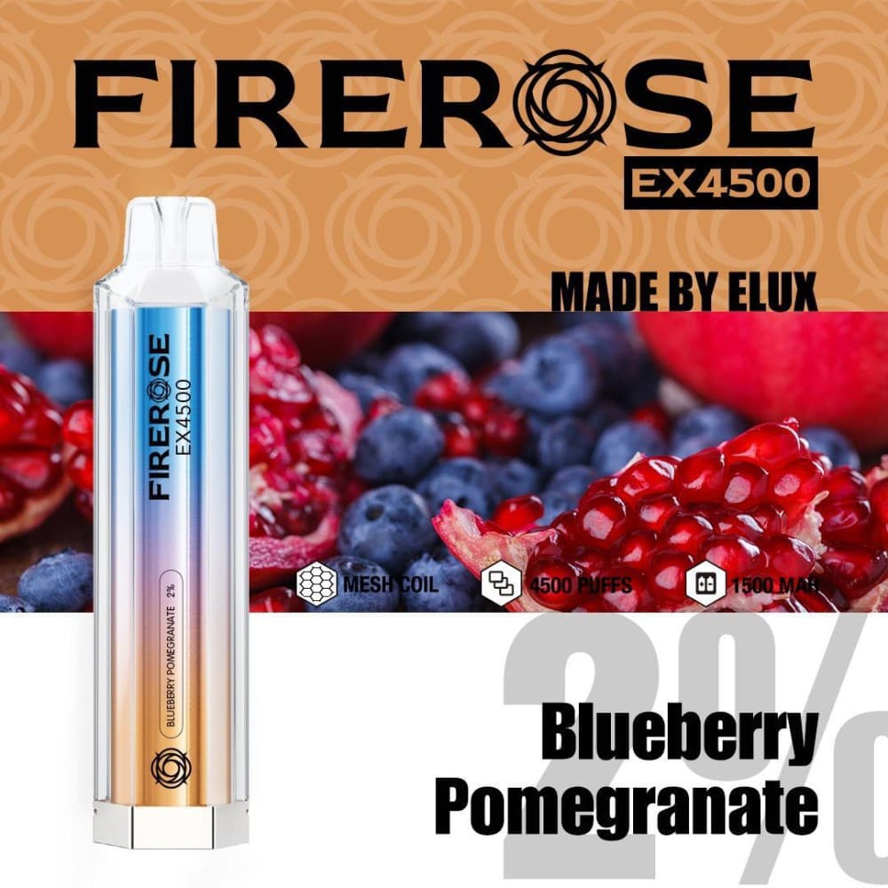  Blueberry Pomegranate Firerose EX4500 Prefilled Vape Kit