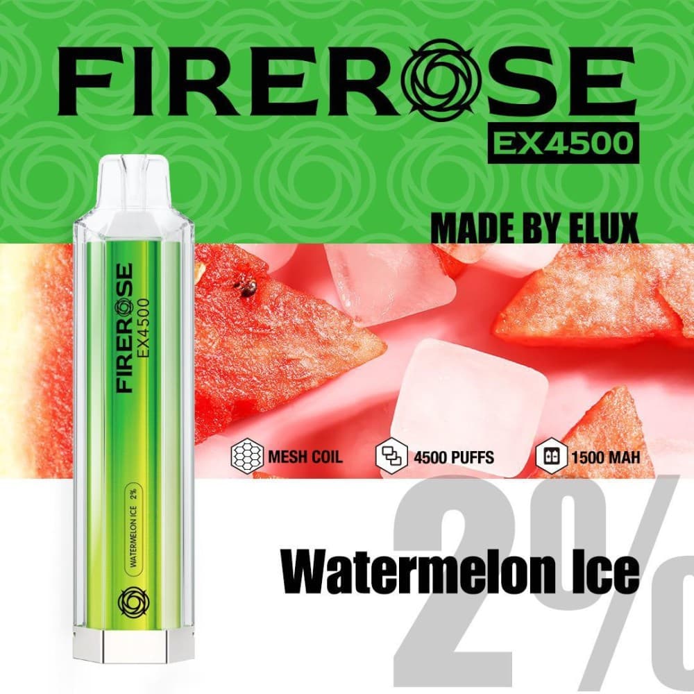 Watermelon Ice Firerose EX4500 Prefilled Vape Kit