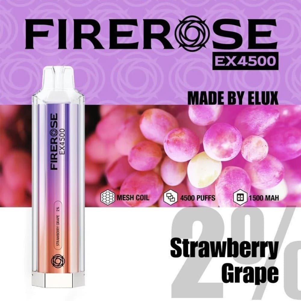  Strawberry Grape Firerose EX4500 Prefilled Vape Kit