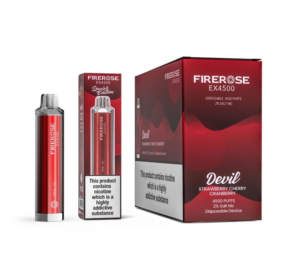  Devil (Strawberry Cherry Cranberry) Firerose EX4500 Prefilled Vape Kit