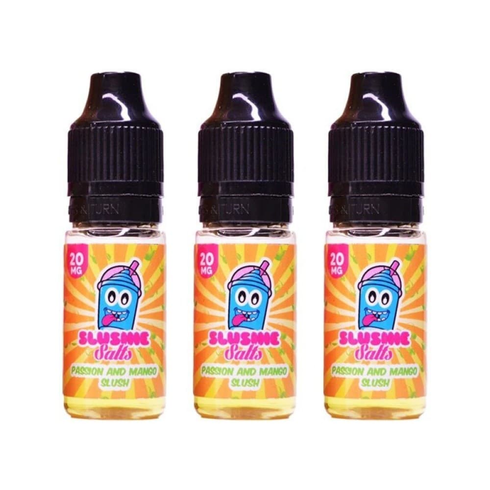 Passion Mango Slush Nic Salt E Liquid 10ml By Slushie Salts | 3 Pack | Wolfvapes