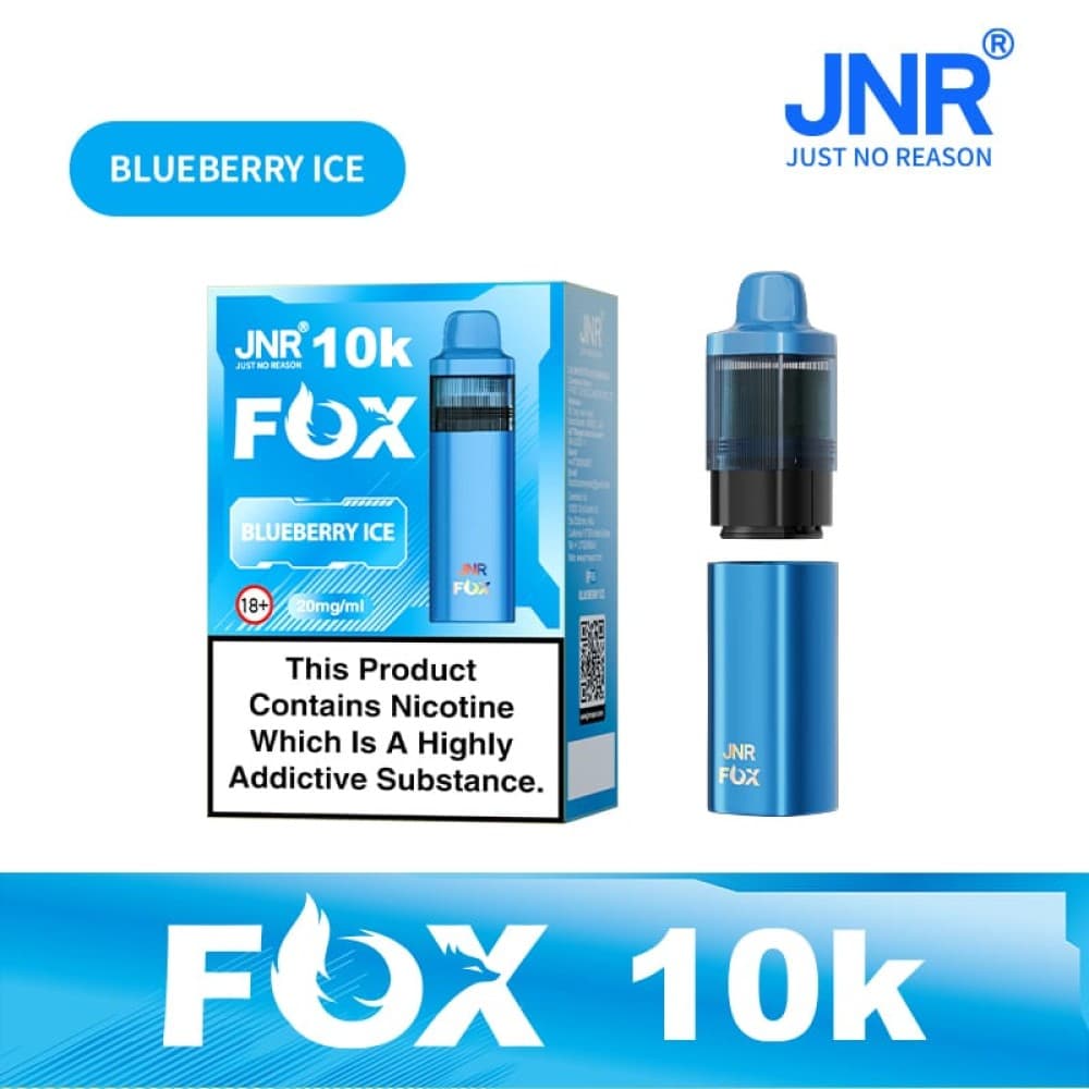 JNR Fox 10k Prefilled Pod kit Vape Box of 5