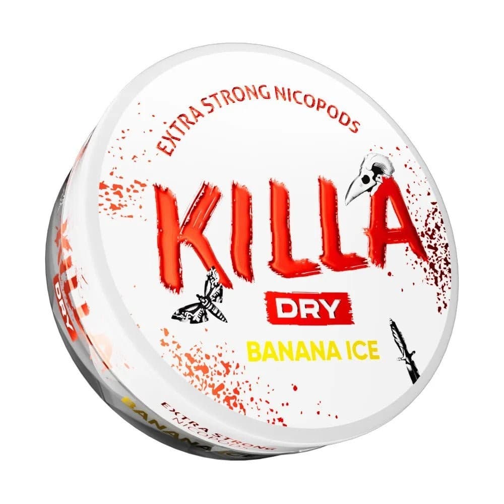 Killa Dry Nicotine Pouches - Banana Ice - 9.6mg - Box of 10