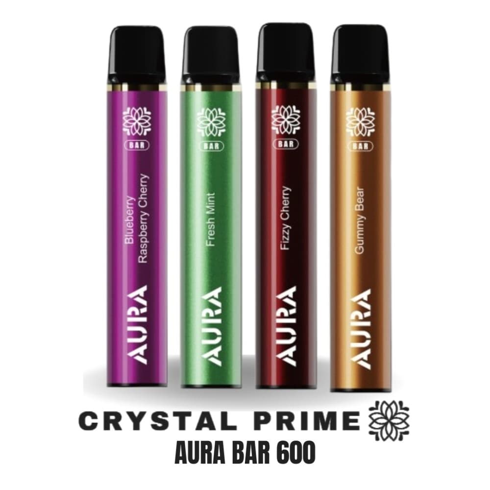 Crystal Prime Aura Bar 600 Puffs Vape Pod Kit - Box of 10