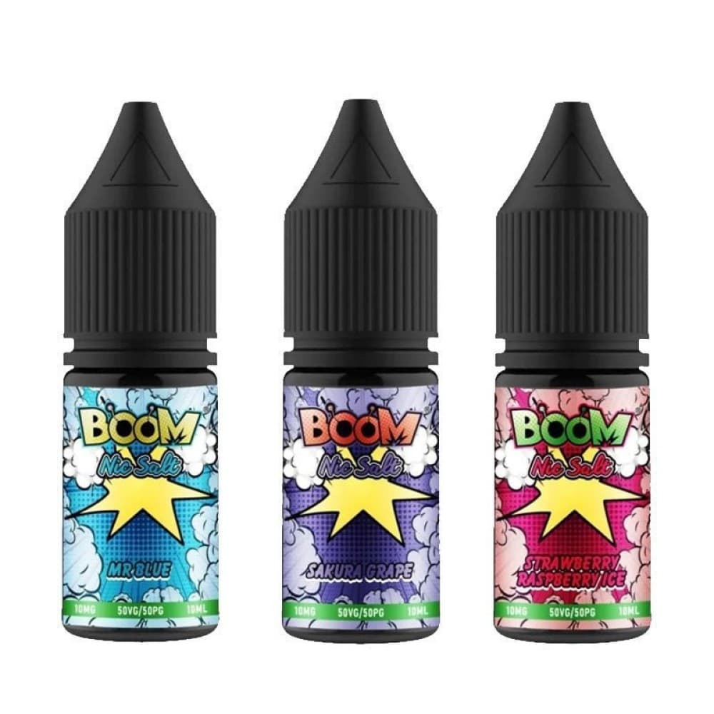 Boom Nic Salts 10ml E-liquids - Box of 5