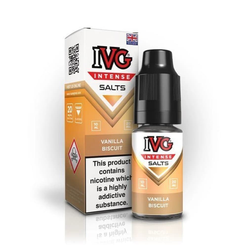 Vanilla Biscuit / 10mg IVG Intense Nic Salts 10ml E-Liquid - Box of 10