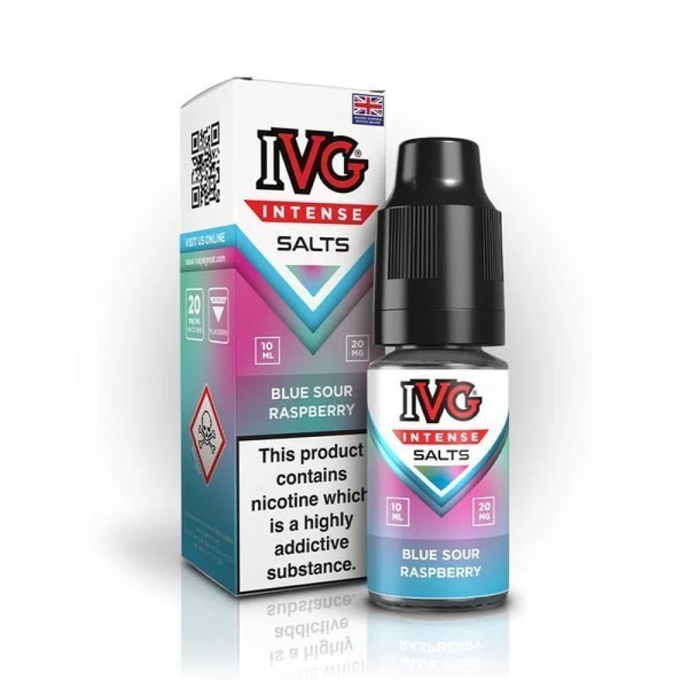 Blue Sour Raspberry / 10mg IVG Intense Nic Salts 10ml E-Liquid - Box of 10
