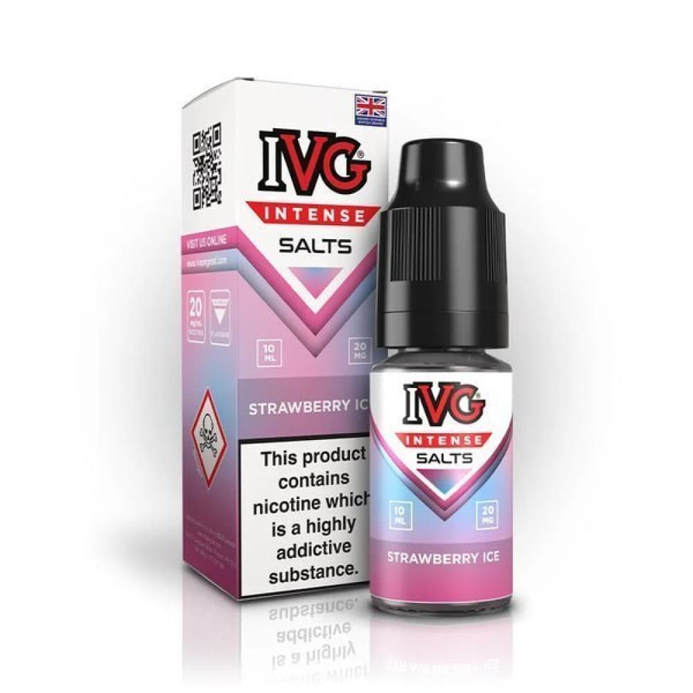 Strawberry Ice / 10mg IVG Intense Nic Salts 10ml E-Liquid - Box of 10