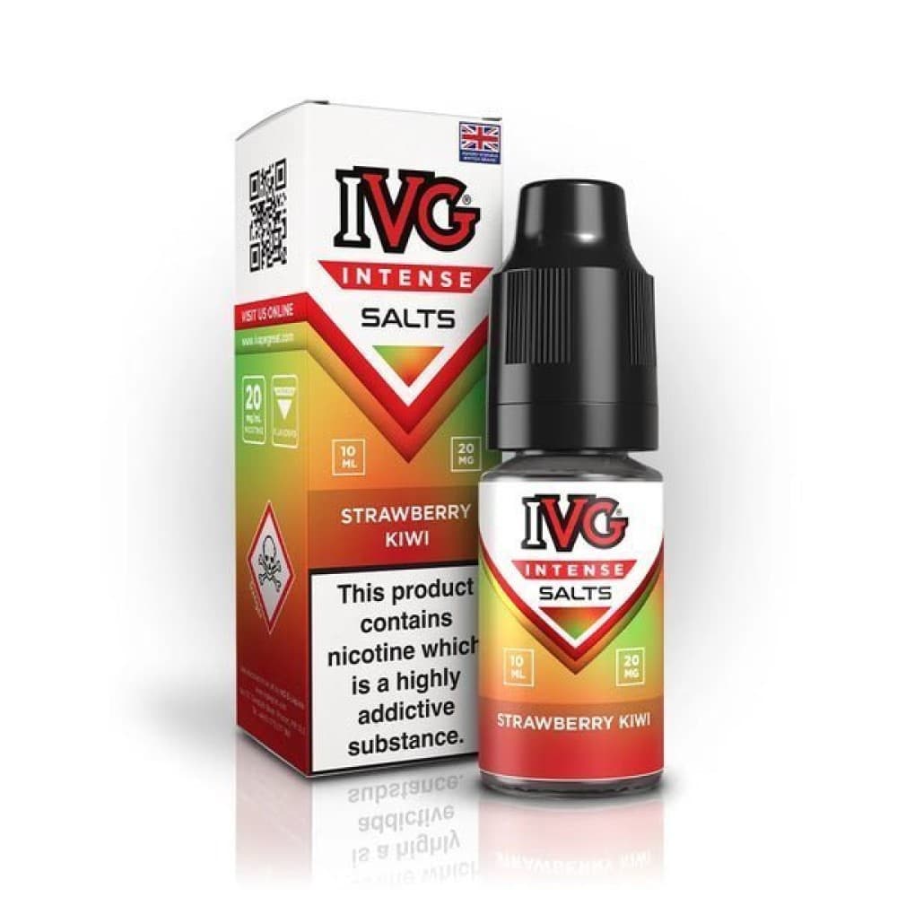 Strawberry Kiwi / 10mg IVG Intense Nic Salts 10ml E-Liquid - Box of 10