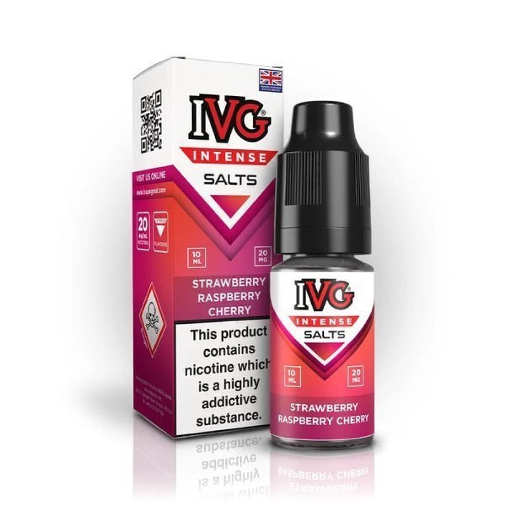 Strawberry Raspberry Cherry / 10mg IVG Intense Nic Salts 10ml E-Liquid - Box of 10