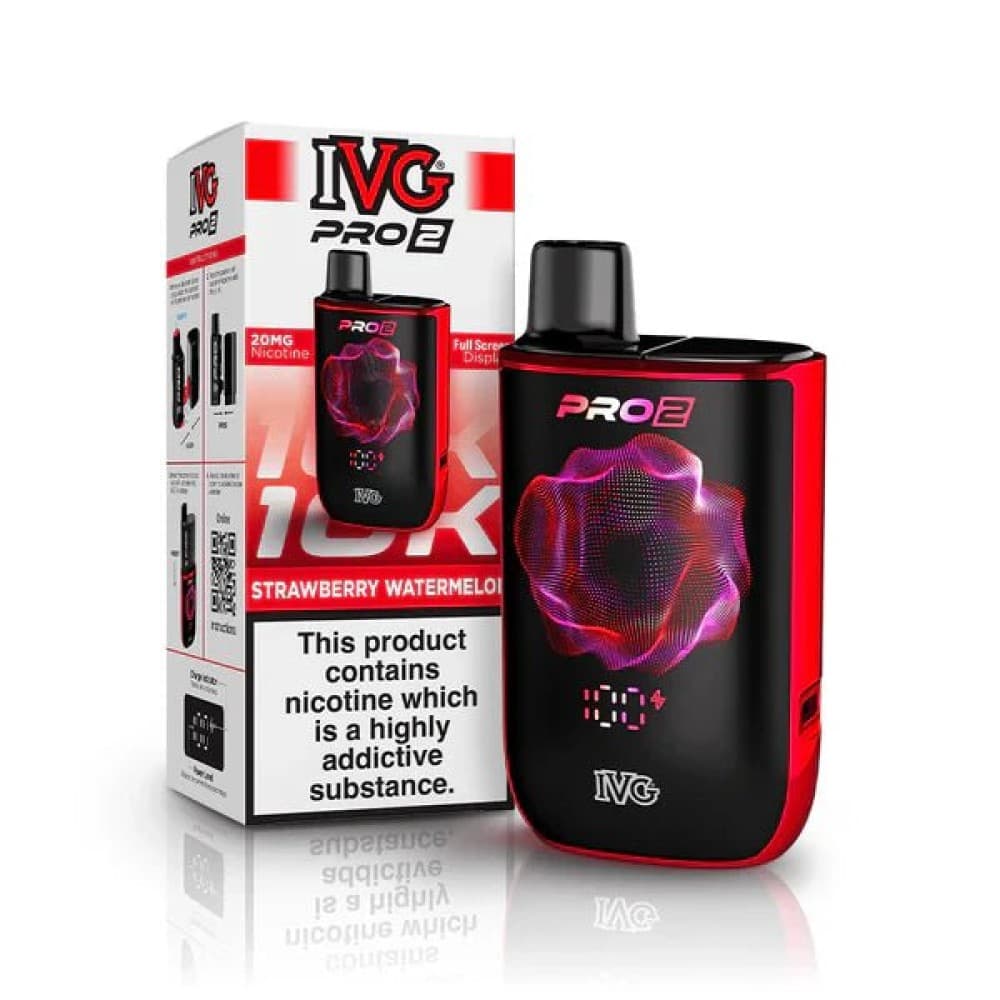 Strawberry Watermelon (Red) IVG Pro 2 10k Prefilled Pod Kit Box of 5