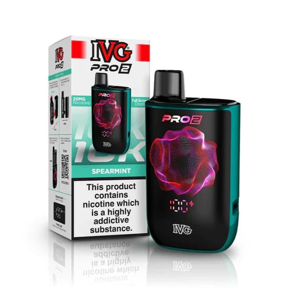 Spearmint (Green) IVG Pro 2 10k Prefilled Pod Kit Box of 5