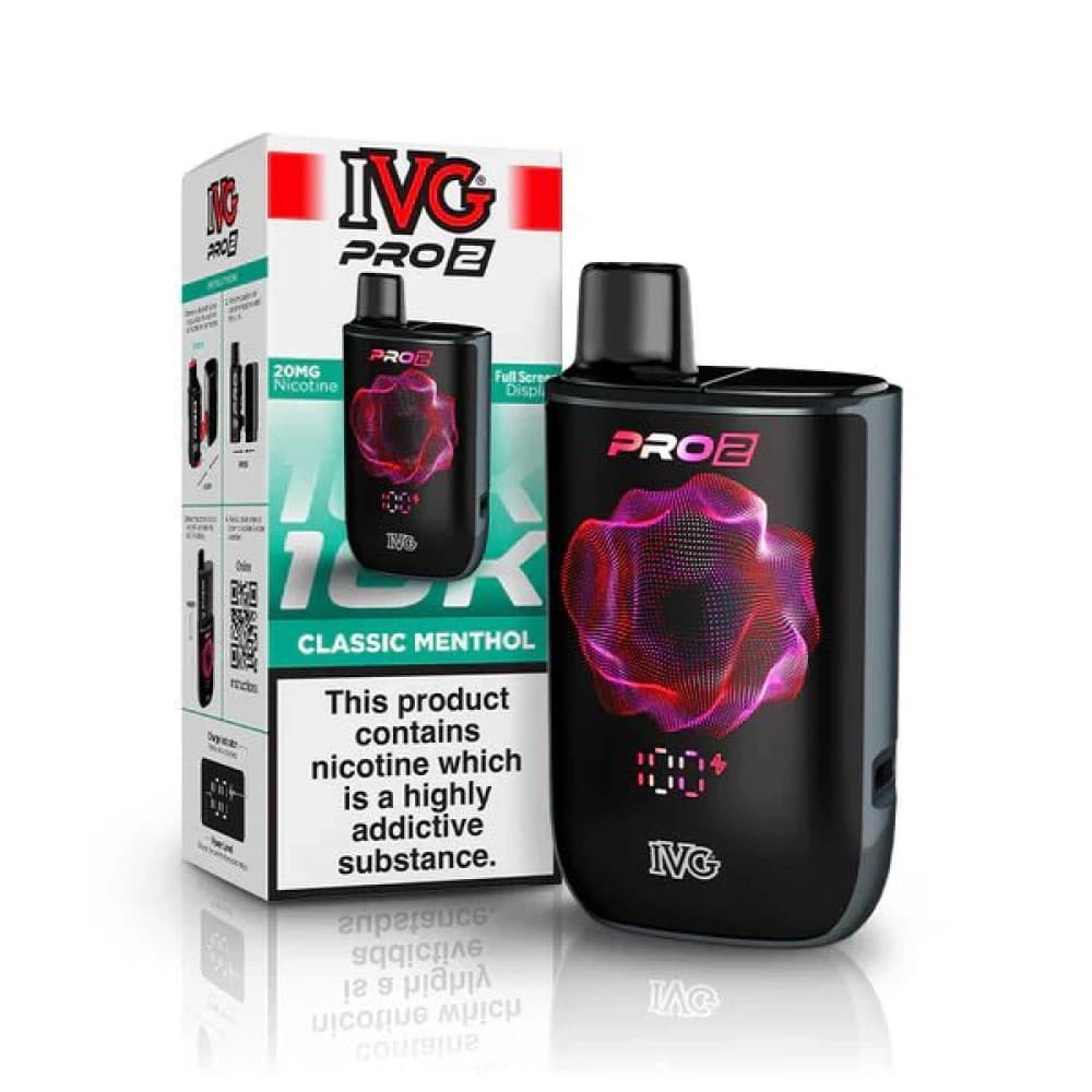 Classic Menthol (Gunmetal) IVG Pro 2 10k Prefilled Pod Kit Box of 5