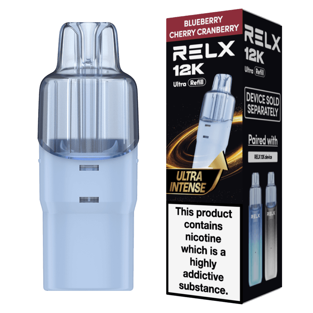 Blueberry Cherry Cranberry Relx 12k Ultra Refill Pods Pack of 5