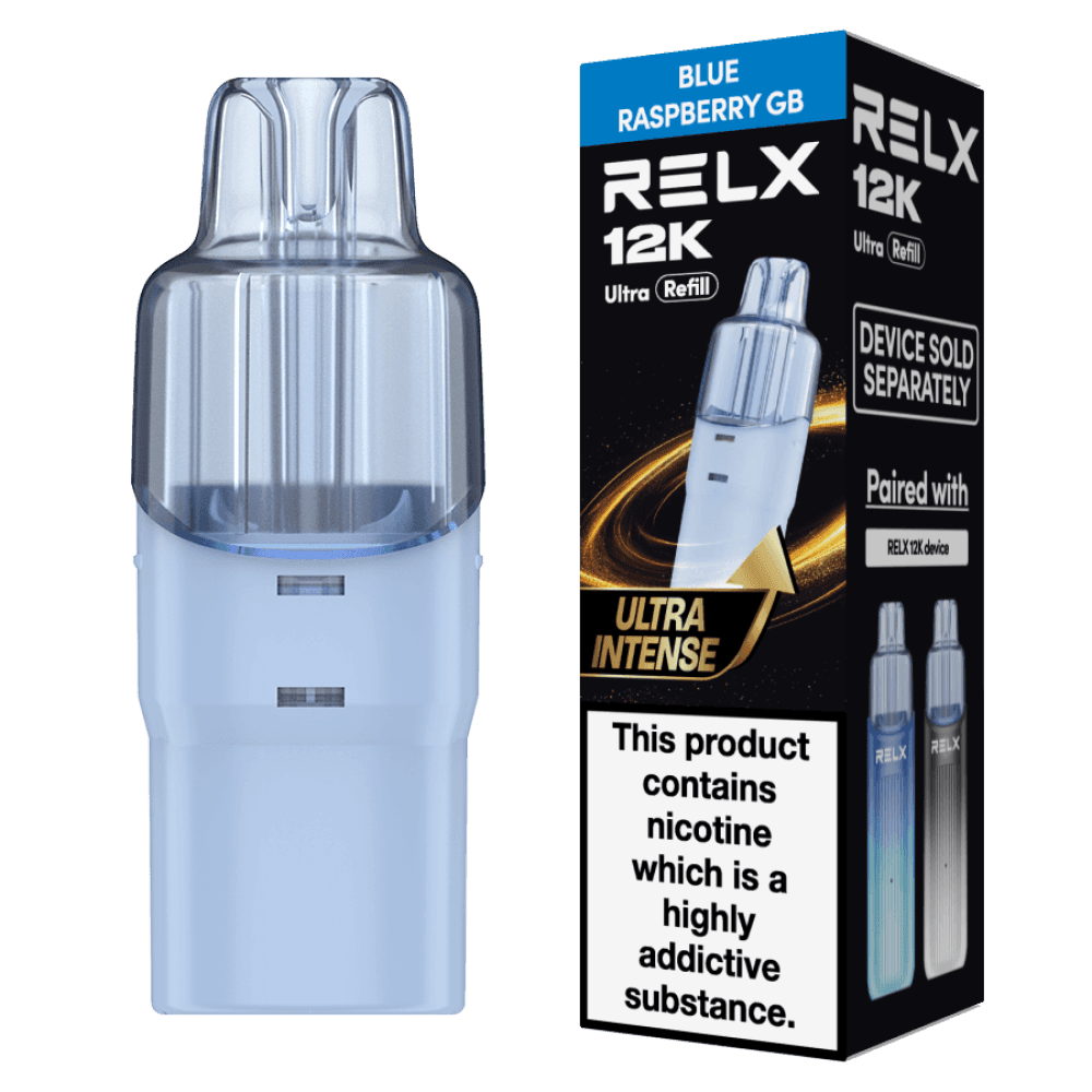 Blue Raspberry GB Relx 12k Ultra Refill Pods Pack of 5