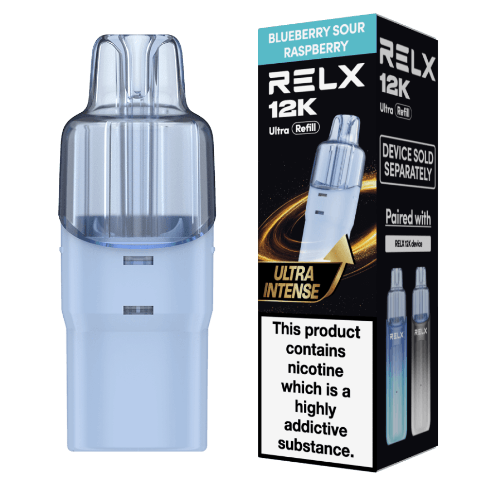 Blueberry Sour Raspberry Relx 12k Ultra Refill Pods Pack of 5