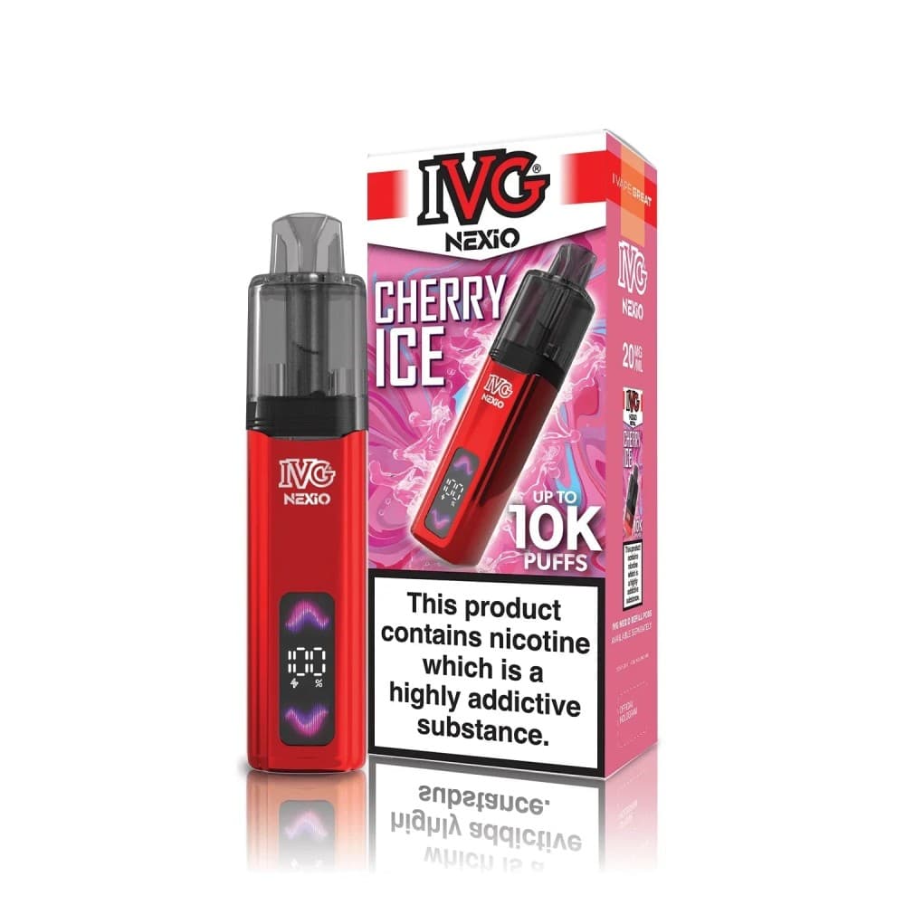 Cherry Ice IVG Nexio 10k Pod Vape Kit Box of 5