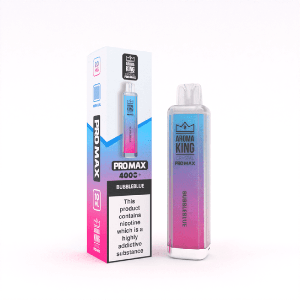 Bubble Blue Aroma King Crystal Pro Max 4000 Rechargeable Vape - Box of 10