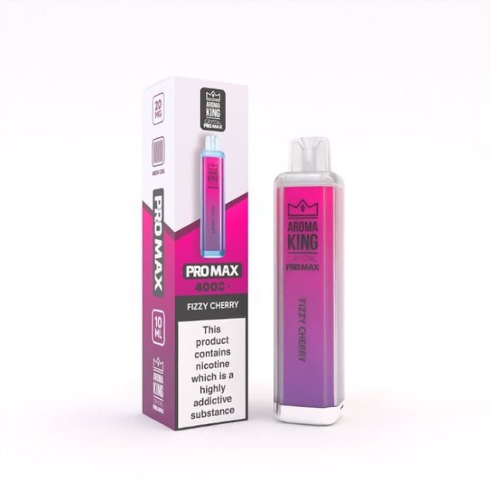 Fizzy Cherry Aroma King Crystal Pro Max 4000 Rechargeable Vape - Box of 10