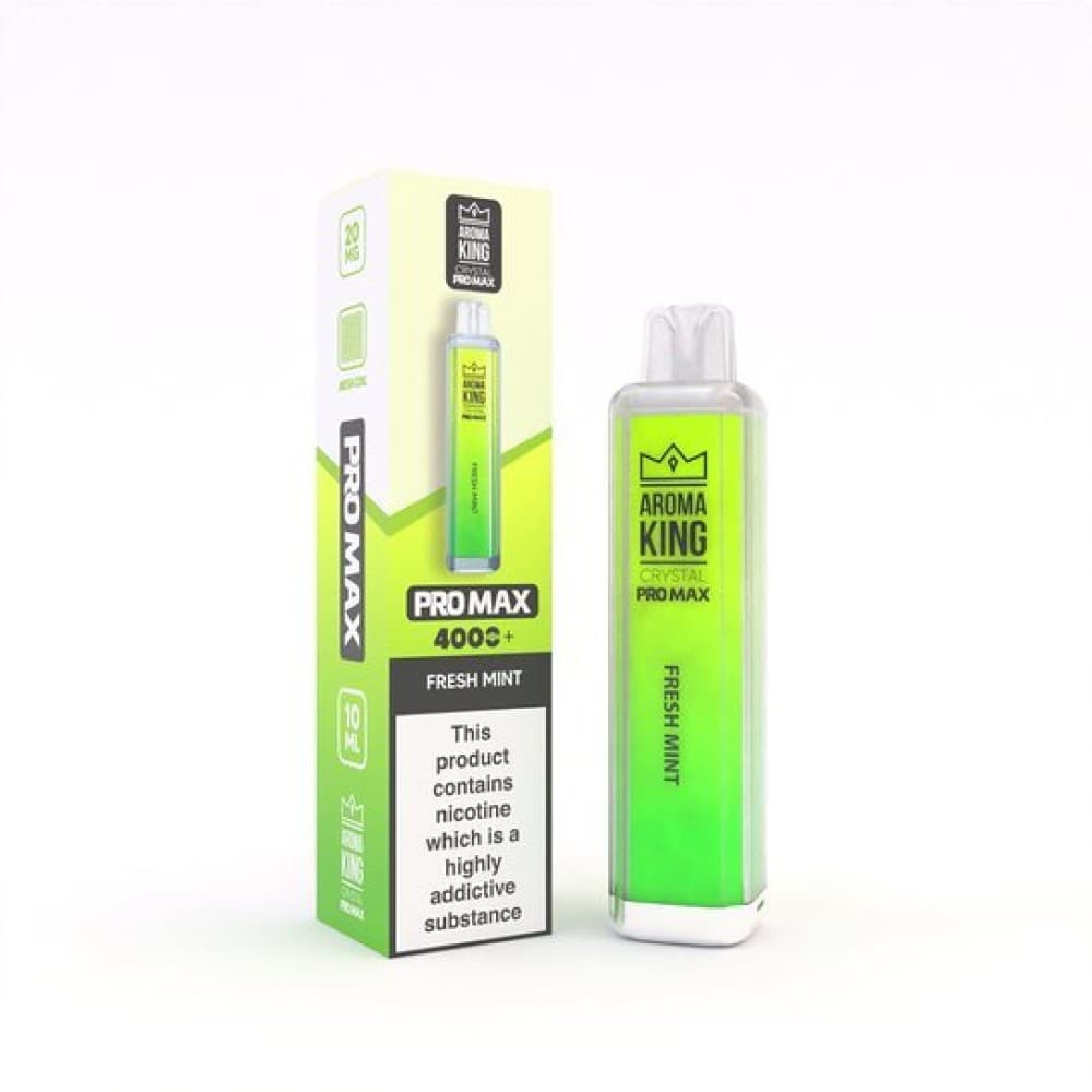 Fresh Mint Aroma King Crystal Pro Max 4000 Rechargeable Vape - Box of 10