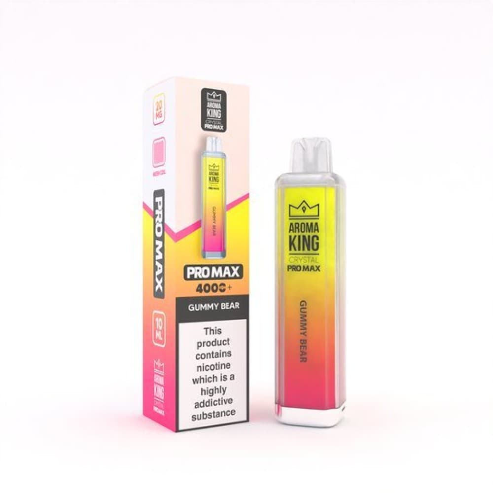 Gummy Bear Aroma King Crystal Pro Max 4000 Rechargeable Vape - Box of 10