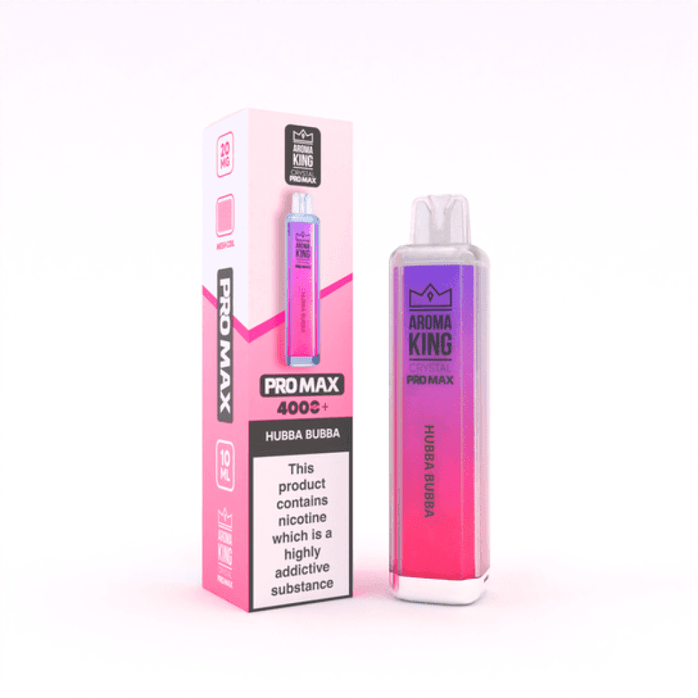 Hubba Bubba Aroma King Crystal Pro Max 4000 Rechargeable Vape - Box of 10