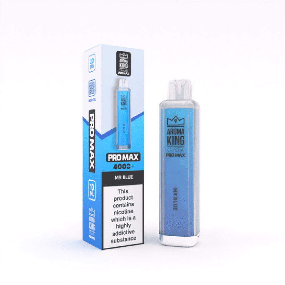 Mr Blue Aroma King Crystal Pro Max 4000 Rechargeable Vape - Box of 10
