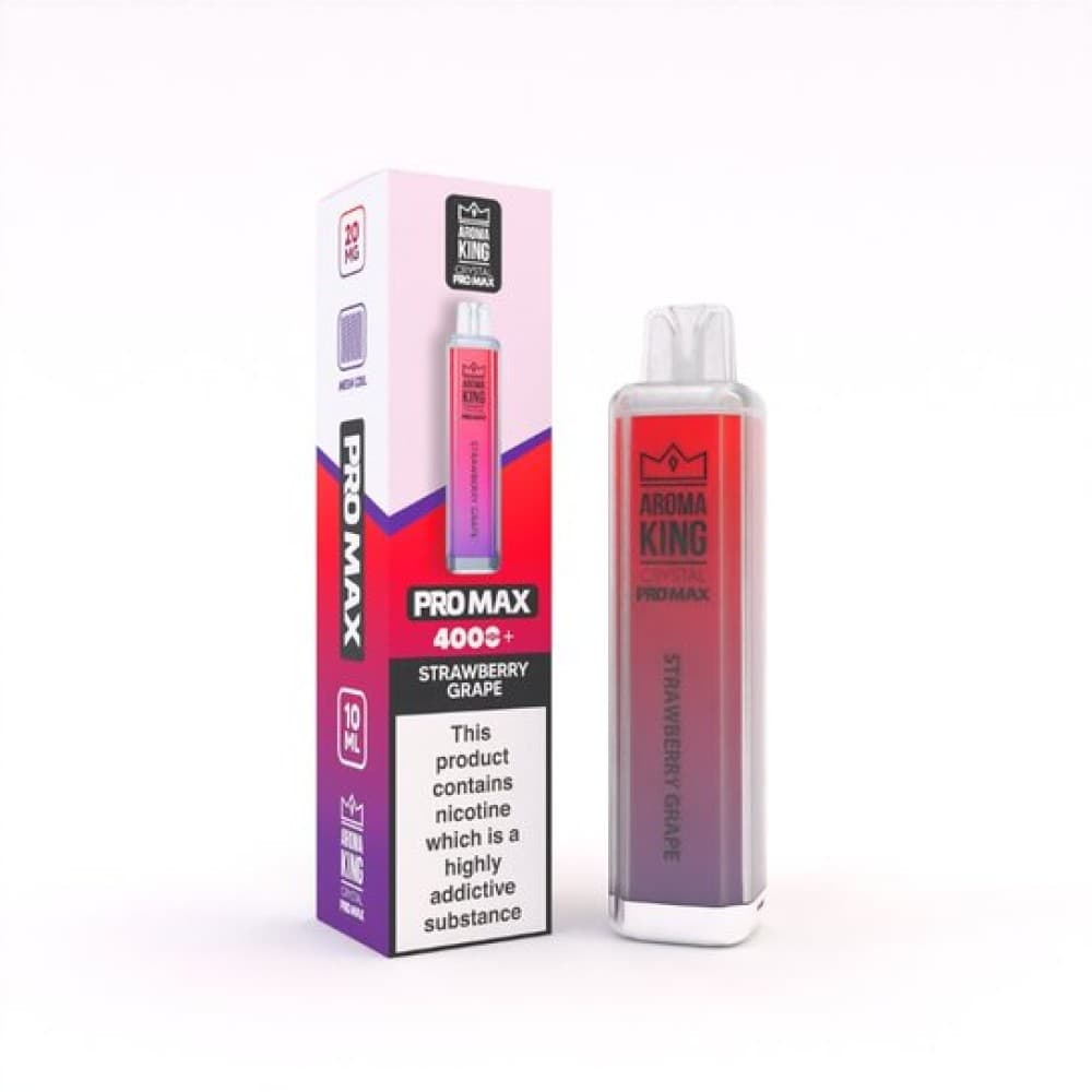 Strawberry Grape Aroma King Crystal Pro Max 4000 Rechargeable Vape - Box of 10