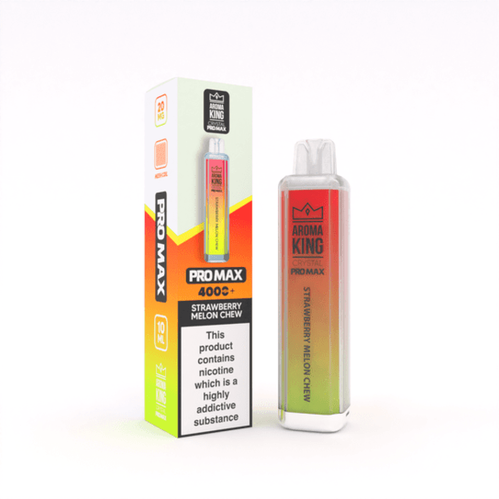 Strawberry Melon Chew Aroma King Crystal Pro Max 4000 Rechargeable Vape - Box of 10