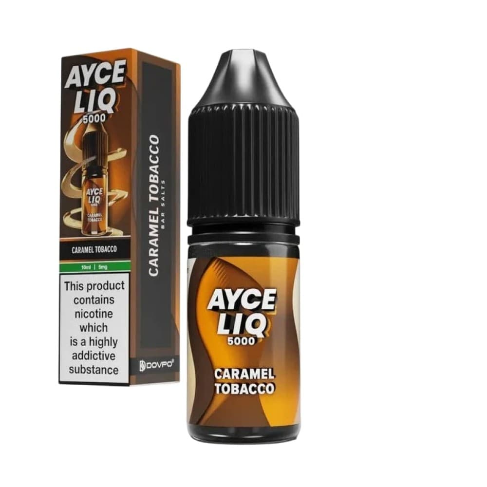 Caramel Tobacco / 10mg Dovpo Ayce Liq 5000 Nic Salt 10ml E-Liquid Box of 10