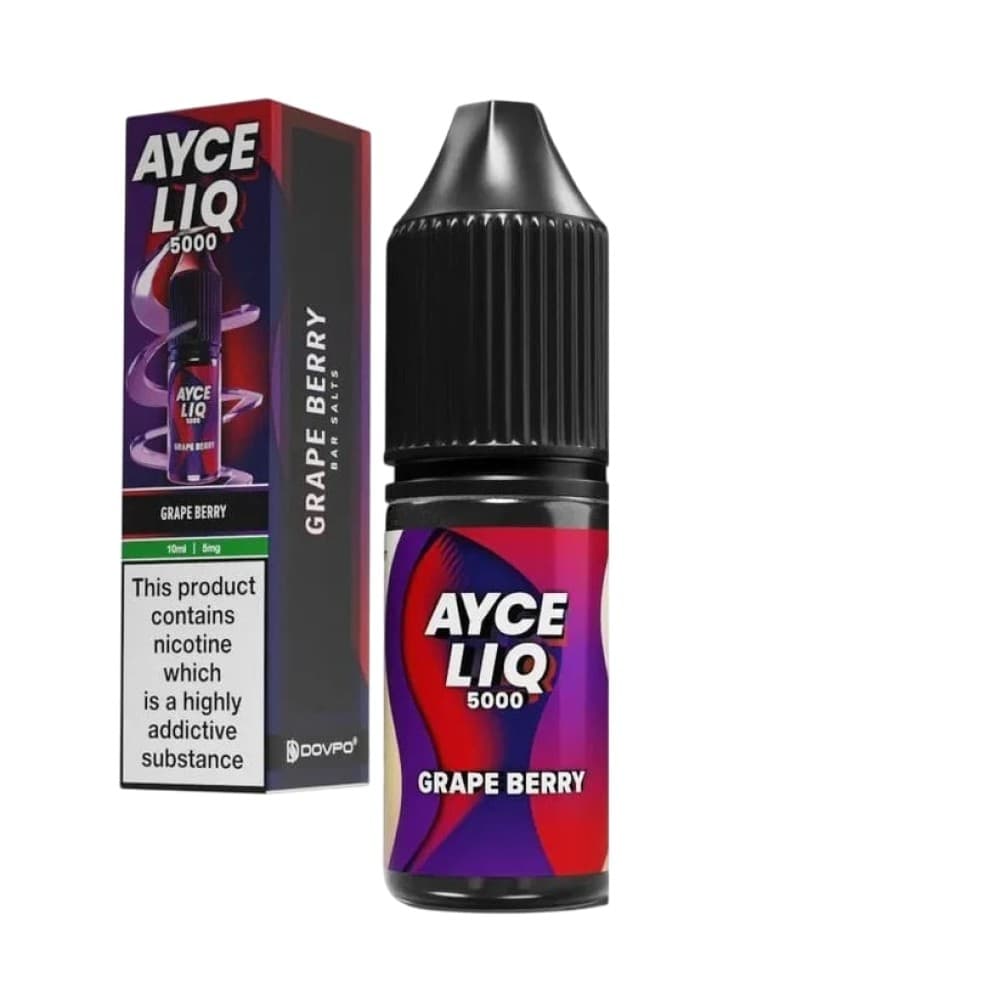Grape Berry / 10mg Dovpo Ayce Liq 5000 Nic Salt 10ml E-Liquid Box of 10