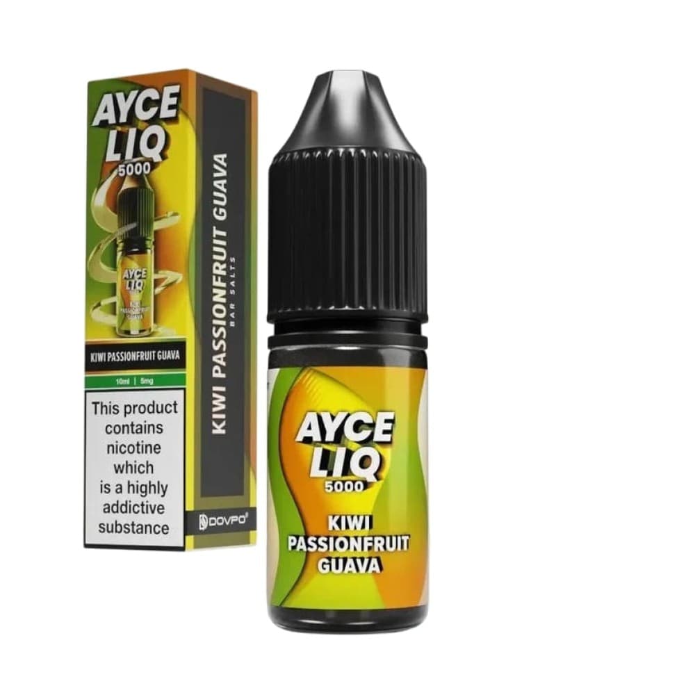Kiwi Passionfruit Guava / 10mg Dovpo Ayce Liq 5000 Nic Salt 10ml E-Liquid Box of 10