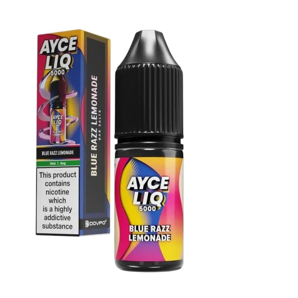 Blue Razz Lemonade / 10mg Dovpo Ayce Liq 5000 Nic Salt 10ml E-Liquid Box of 10