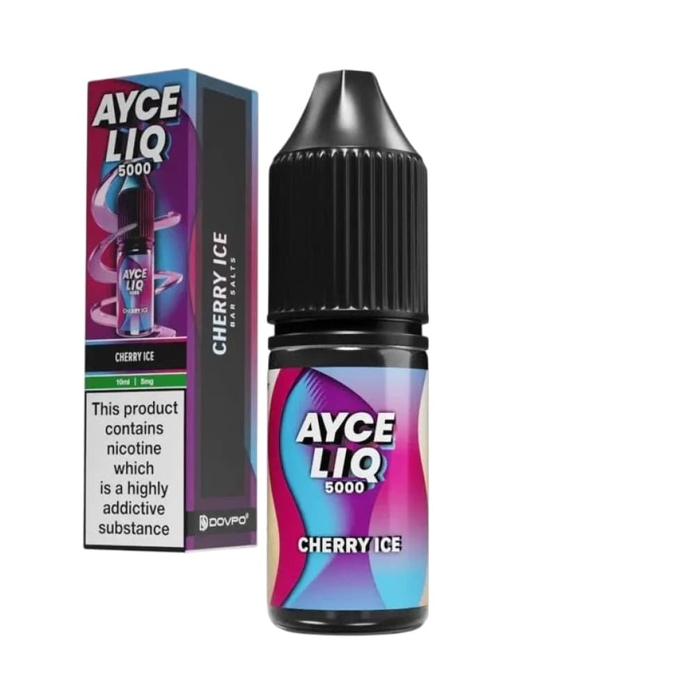 Cherry Ice / 10mg Dovpo Ayce Liq 5000 Nic Salt 10ml E-Liquid Box of 10