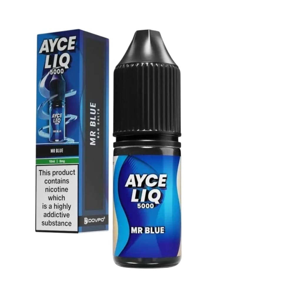 Mr Blue / 10mg Dovpo Ayce Liq 5000 Nic Salt 10ml E-Liquid Box of 10