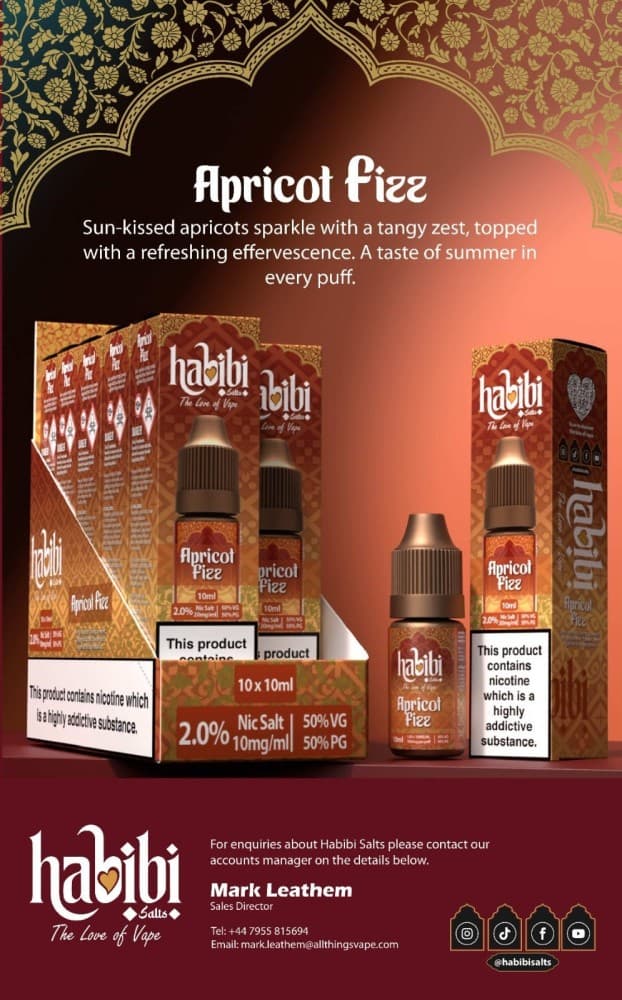 Apricot Fizz / 10mg Habibi Salts Nic Salt 10ml E-Liquid Box of 10