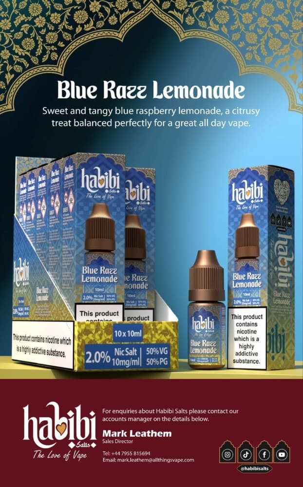 Blue Razz Lemonade / 10mg Habibi Salts Nic Salt 10ml E-Liquid Box of 10