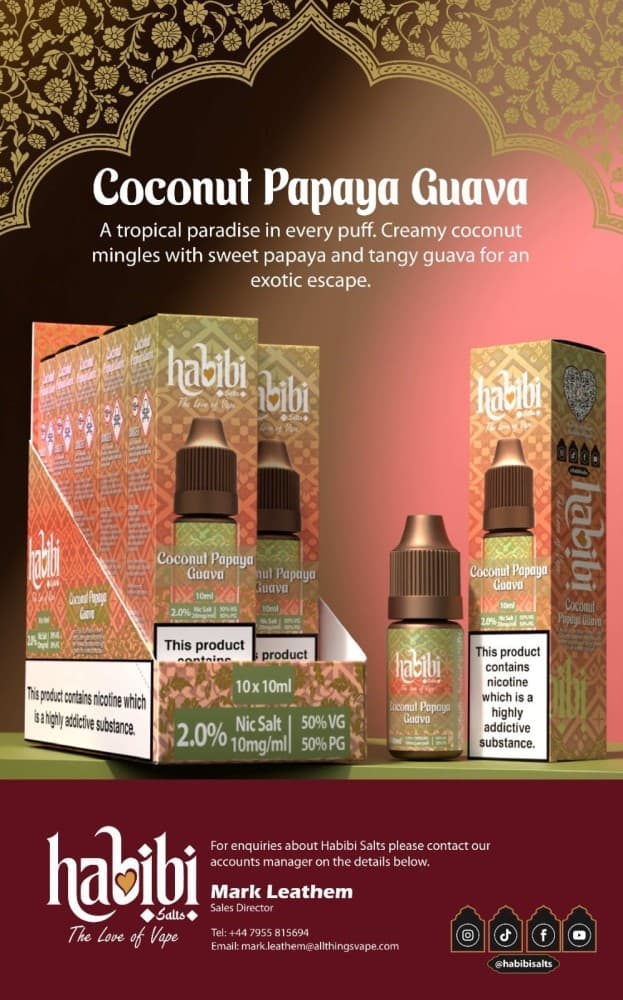 Coconut Papaya Guava / 10mg Habibi Salts Nic Salt 10ml E-Liquid Box of 10