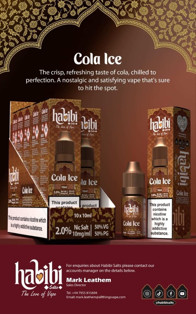 Cola Ice / 10mg Habibi Salts Nic Salt 10ml E-Liquid Box of 10