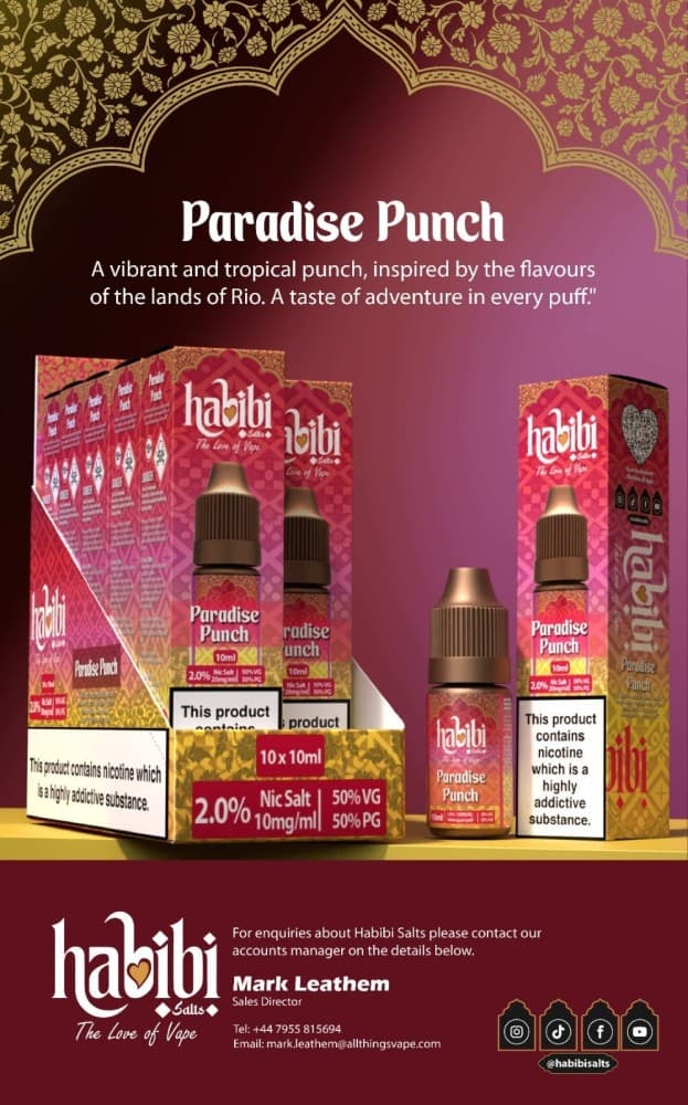 Paradise Punch / 10mg Habibi Salts Nic Salt 10ml E-Liquid Box of 10