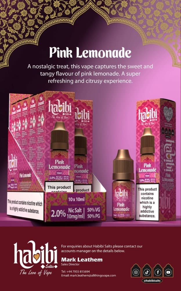 Pink Lemonade / 10mg Habibi Salts Nic Salt 10ml E-Liquid Box of 10